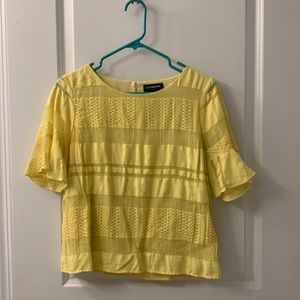 Yellow Liz Claiborne Career Blouse